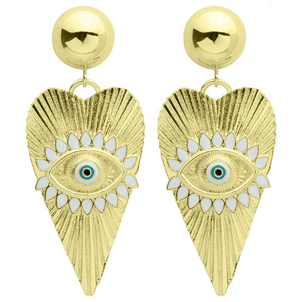 Sheila Fajl Love Me Earrings white