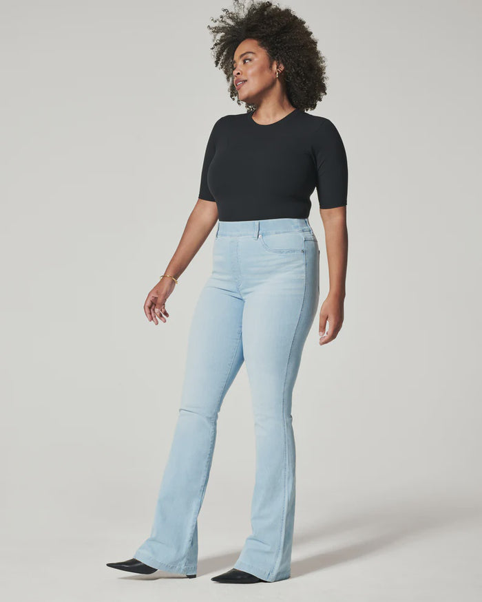 SPANX Flare Jean- in Lt Wash