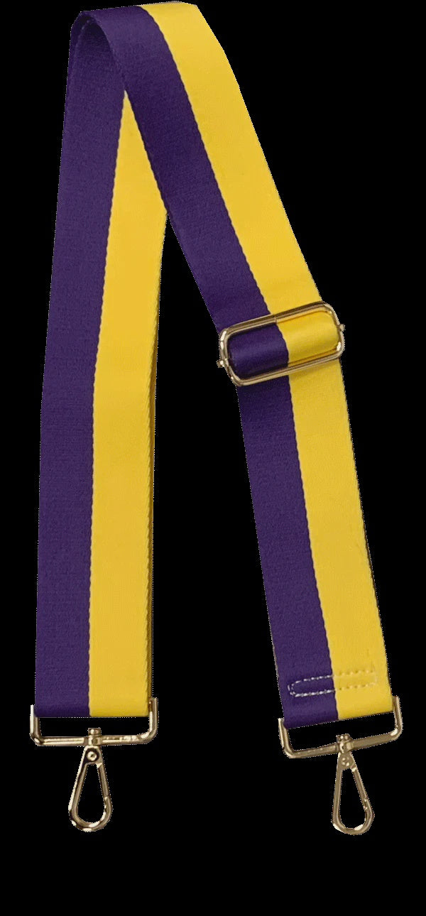 Ah!dorned Adjustable Bag Strap-Purple/Gold